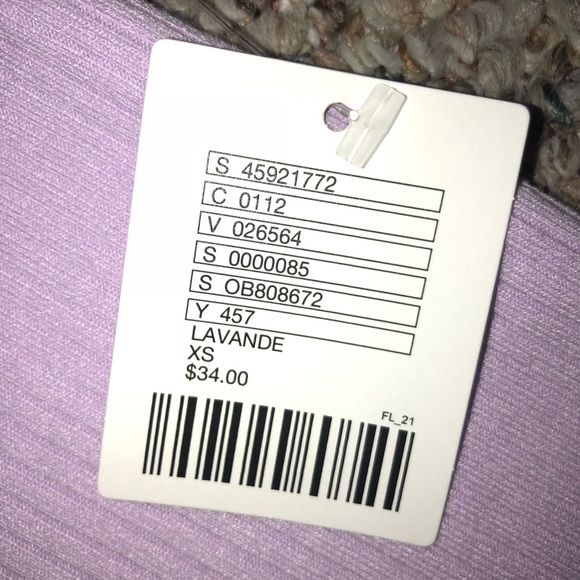 Lavender ribbed 3 button top Urban Outfitters - Picture 4 of 7